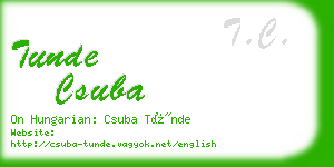 tunde csuba business card